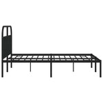 Metal Bed Frame without Mattress with Headboard Black 180x200cm 353639