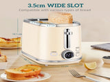 Polished Retro 40-100&degC Kettle and Toaster Set - Cream T3398P425424