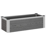 Garden Raised Bed Grey 75 x 30 x 22 cm WPC and Aluminium 42039080