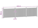 Fence Panel 3 pcs WPC and Aluminium Black 3429485