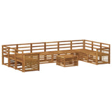 Outdoor Sofa Set 8 pcs Natural Solid Acacia Wood 3384925