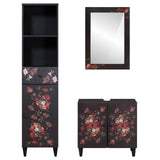 Bathroom Cabinet Set with Drawer 3 pcs Solid Mango Wood 3310142