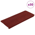 ZNTS Stair Mats Self-adhesive 30 pcs Red 65x24.5x3.5 cm 3365916