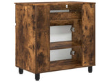 Bathroom Vanity Unit Smoked Oak 60 x 35 x 80 cm Engineered Wood 889420