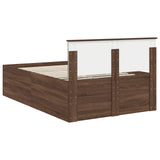 Bed Frame with Headboard Brown Oak 120 x 190 cm Engineered Wood 3408598
