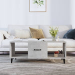 Coffee Table Concrete Grey 102x50x40 cm Engineered Wood 812703