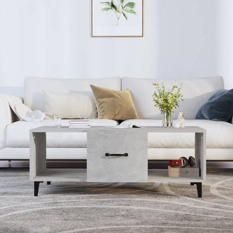 Coffee Table Concrete Grey 102x50x40 cm Engineered Wood 812703