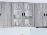 Wall Glass Cabinet PORTO Grey Sonoma 80 x 31 x 100 cm 885511