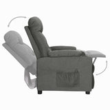 Recliner Chair Dark Grey Fabric 339083