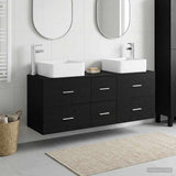 Bathroom Cabinet Set 3 pcs Black 49.5 x 41 x 63 cm 3405828