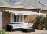 Awning Replacement Fabric Light Grey and White 3 x 2 m 964597