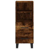 Highboard Smoked Oak 34.5x34x180 cm Engineered Wood 3199326