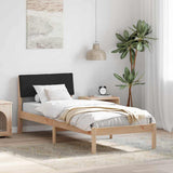 Bed frame Brown and black 80 x 200 cm Solid pine wood 878571