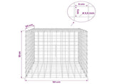 Gabion with 3.5 mm Wire and 5x5 cm Mesh 50x50x50 cm 3462307