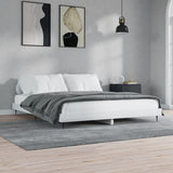 Bed Frame without Mattress High Gloss White 200x200 cm 832215