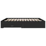 Bed Frame with Drawers without Mattress Black 180x200 cm Super King 3280364