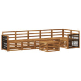 Sectional Sofa Set 6 pcs Natural Solid Acacia Wood 3384440