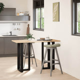 Bar Table Legs T-Shaped 2 pcs Black 50x35x cm Steel 4013076