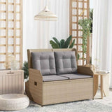 Garden Bench Beige Poly Rattan 3394461