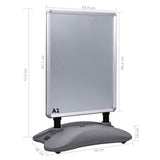 A1 Waterbase Poster Stand Grey Aluminium Alloy 51204