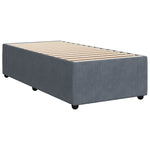 ZNTS Bed Frame without Mattress Dark Grey Single Velvet 3285042