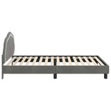 Children's Bed Frame with Headboard Dark Grey 90 x 190 cm 42010916