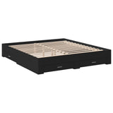 Bed Frame with Drawers without Mattress Black 200x200 cm 3280357