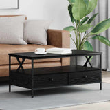 Coffee Table Black oak 100 x 51 x 45 cm Engineered wood 874096