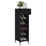 Shoe Cabinet Black 30x35x105 cm Engineered Wood 829677