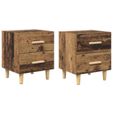 Bed Cabinet 2 pcs Old Wood 40 x 35 x 47.5cm Engineered Wood 880550
