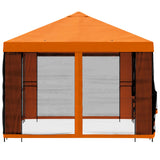 Garden Gazebo with Sidewalls 4 x 3 m Orange Polyester and Steel 900393