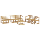 Outdoor Sofa Set 8 pcs White 59 x 59 x 37 cm Solid Acacia Wood 3387363