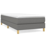 Box Spring Bed Frame Dark Grey 90x200 cm Fabric 3120583