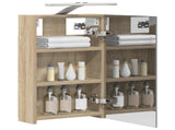 Bathroom Mirror Cabinet with Shelf Sonoma Oak 30 x 10.5 x 50 cm 889017