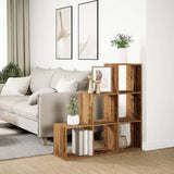 Room Divider Bookcase 3-Tier Old Wood 99x29x99 cm Engineered Wood 857965