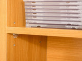 CD Storage Unit with Adjustable Shelves, 89 x 130.5 cm, Beech Wood Finish T3398P341482
