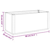 Garden Planter Dark Grey 80x36x35 cm PP 368777