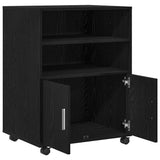 Cabinet with Shelf with Wheel Black Oak 60 x 48 x 74.5 cm 869242