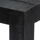 ZNTS Dining Table Black 118x60x76 cm Solid Mango Wood 247991