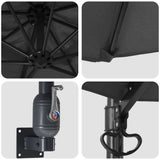 Garden Parasol Anthracite 248 x 248 x 148 cm 42003229