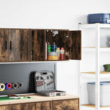 Garage Wall Cabinet Smoked Oak Engineered Wood 860651