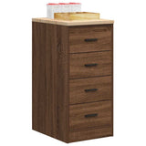 Garage Storage Cabinet Brown Oak 40x51x85 cm Solid Wood Pine 860595