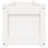 Garden Planters 2 pcs White Solid Wood Pine 837452