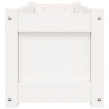 Garden Planter White 90x31x31 cm Solid Wood Pine 837451