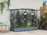 Raised Bed with Trellis and Roof Light Grey 163 x 40 x 126 cm 42032582