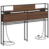 Storage Headboard with Shelf Brown oak 150 cm Engineered wood 859649