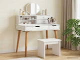 Dressing Table Set FAUSKE 2 pcs White 76 x 50 x 103.5 cm 3438571