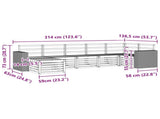 Sectional Sofa Set 7 pcs Natural Solid Acacia Wood 3384635