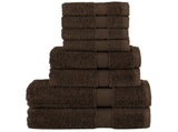 8 Piece Premium Towel Set SOLUND Brown 600 gsm 137540