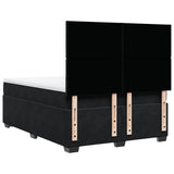 Box Spring Bed with Mattress Black 140x190 cm Velvet 3290902